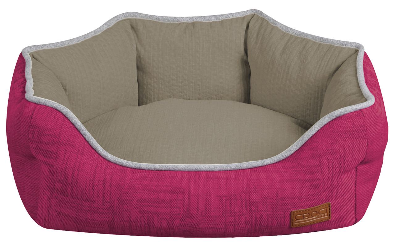 Лежак для собак Croci COZY FUXIA 40*32*16 см (рожево-сірий)