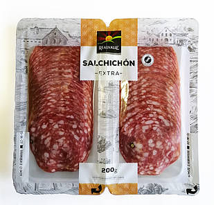 Нарізання салями Salchichon Extra Realvalle, 200 грамів