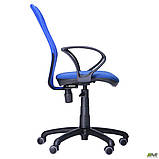 Офісне крісло AMF Oxi-4 спинка сітка-аеро синя, фото 4