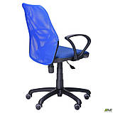 Офісне крісло AMF Oxi-4 спинка сітка-аеро синя, фото 6
