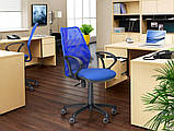 Офісне крісло AMF Oxi-4 спинка сітка-аеро синя, фото 9