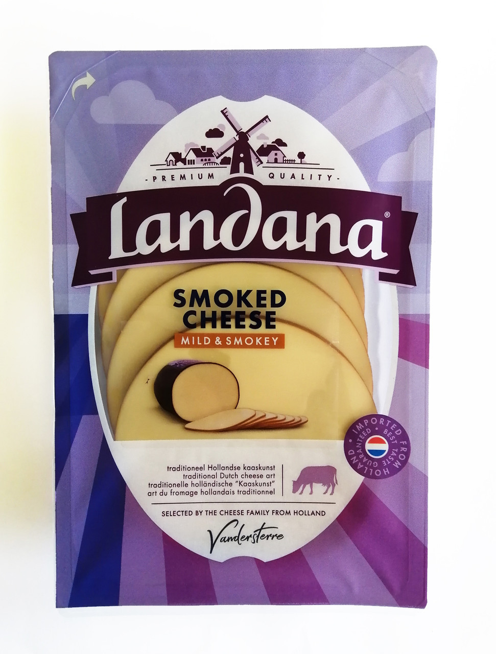 Нарізання сир Landana Smoked Cheese копчений, 120 грамів