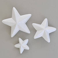 Набір пінопластових фігурок Santi Зірочки 3шт (5см, 8см, 10см)