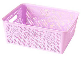 Кошик для зберігання з кришкою 35,6*30*13,5см Ажурний