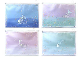 Папка на блискавці zip-lock А4 ООПТ мікс кольорів