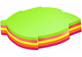 Папір для нотаток з клейким шаром 45*50мм 80арк Economix Листок неон мікс