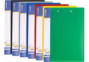 Папка-швидкозшивач з пружинним механізмом А4 Economix CLIP A+С мікс кольорів
