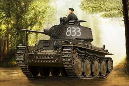 Kpfw.38(t) Ausf. E/F/. Збірна модель німецького танка в масштабі 1/35. HOBBY BOSS 80136, фото 1