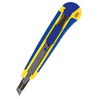 Ніж канцелярський BUROMAX 9 мм. мет. прямуючи., пластиковий корпус