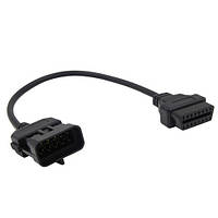 Перехідник з OBD2 16pin мама на Opel 10pin тато