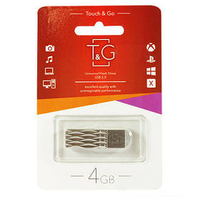 USB-накопичувач флешка на 4Gb T&G 103 Metal series Silver