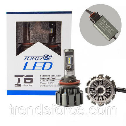 Світлодіодні автолампи з кулером TurboLed HeadLight T6 H7 Led 6000 K/8000Lm 152647, фото 1