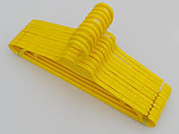 Плечики вешалки тремпеля V-L2 желтого цвета, длина 43 см, в упаковке 10 штук