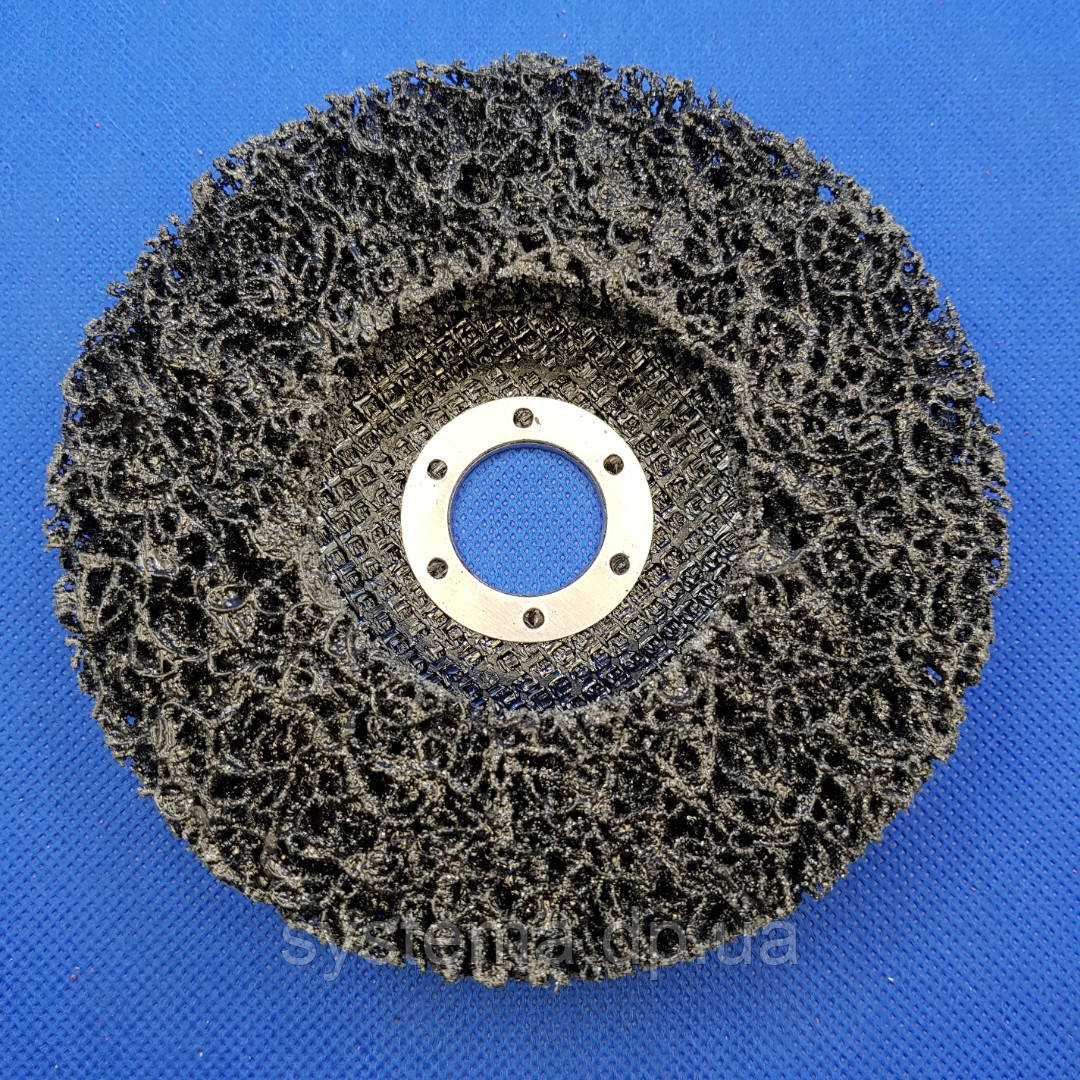 Круг зачисний для УШМ д. 125 мм, нетканий, на вуглепластиковою основі, чорний