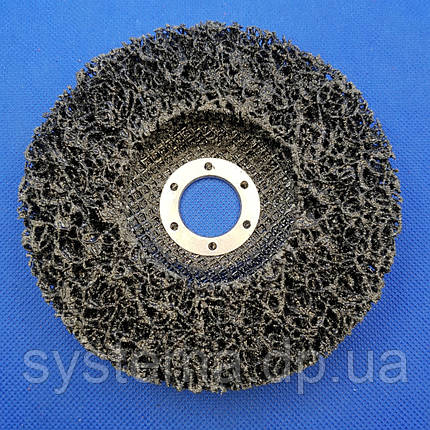 Круг зачисний для УШМ д. 125 мм, нетканий, на вуглепластиковою основі, чорний, фото 1