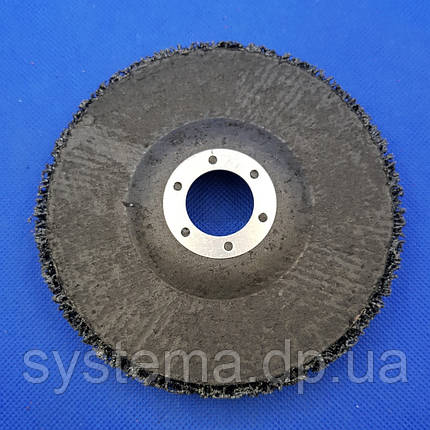 Круг зачисний для УШМ д. 125 мм, нетканий, на вуглепластиковою основі, чорний, фото 2