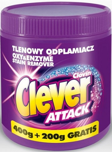 Пятновыводитель для цветного белья Clever Attack 750гр - фото 1 - id-p784320780