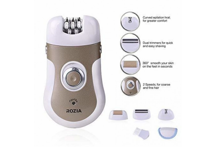 Епілятор триммер пемза для жінок ROZIA Hair HB-6006 4в1