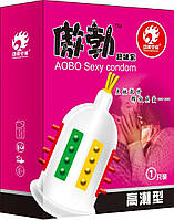 Презервативи з вусиками і шипами для додаткової стимуляції вагіни AOBO Sexy condom (Код 302/1) 13860