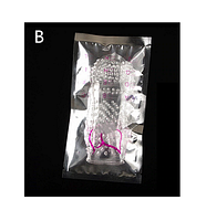 Стимулюючий багаторазовий презерватив насадка 3d №2 (B) (12204)