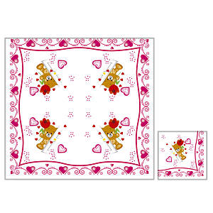 Серветка ТМ "Luxy" 33 * 33, 3 шари, 20 шт. "Неожежна Любов" 15уп/ящ