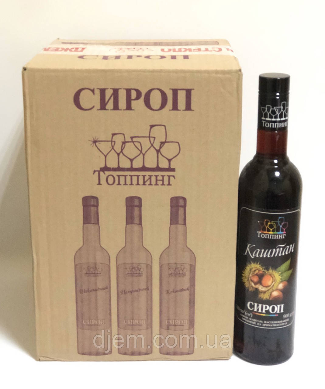 Сироп Каштан ТМ Топпінг, коробка 9 шт.