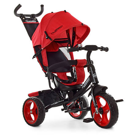 Велосипед триколісний дитячий Turbotrike M 3113-3L (батьківська ручка, дзвінок на кермі, колеса піна), фото 1