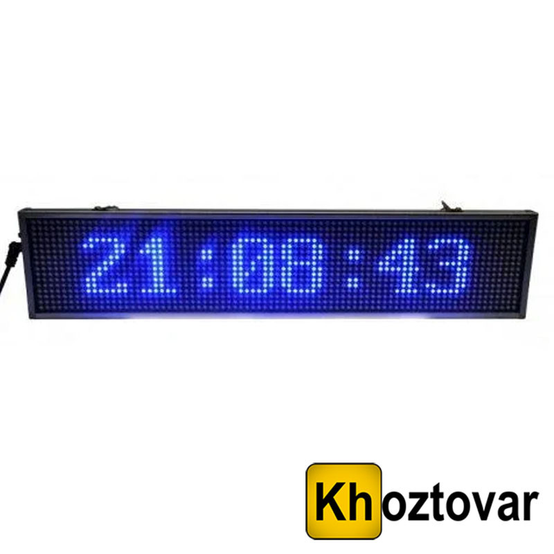 Блискучий світлодіодний рядок вуличний 103х23 см синій, фото 1