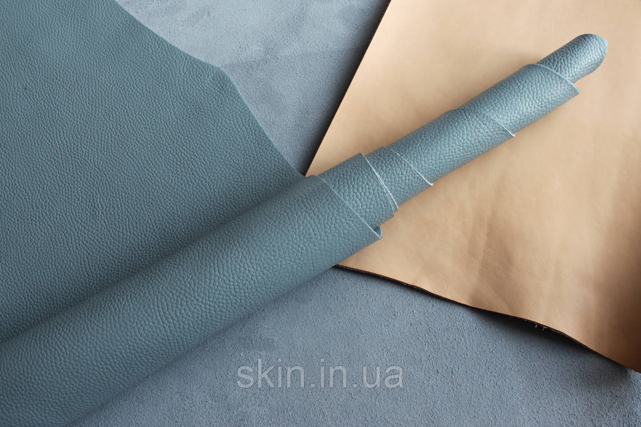 Натуральная кожа "Флотар", толщина - 1.5 мм, цвет - голубой, артикул СК 2244 - фото 1 - id-p1137180369
