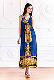 Жіночий сарафан довгий синього кольору. ТМ Komilfo M. L. XL, фото 2