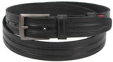 Чоловічий шкіряний ремінь під штани Skipper чорний