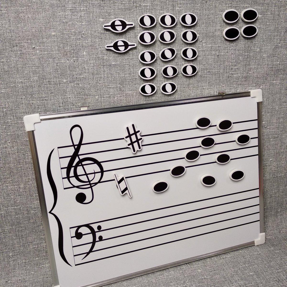 Магнітна дошка 30х40 см з нотним станом