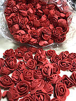 Троянди з латексу, червоні (ФОМ, FOAM) 500 шт пачка (для ведмедиків)