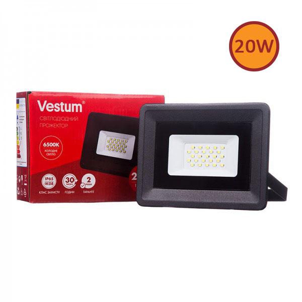 Прожектор LED Vestum світлодіодний 20 W 1800 Лм 6500 K 185-265 V IP65