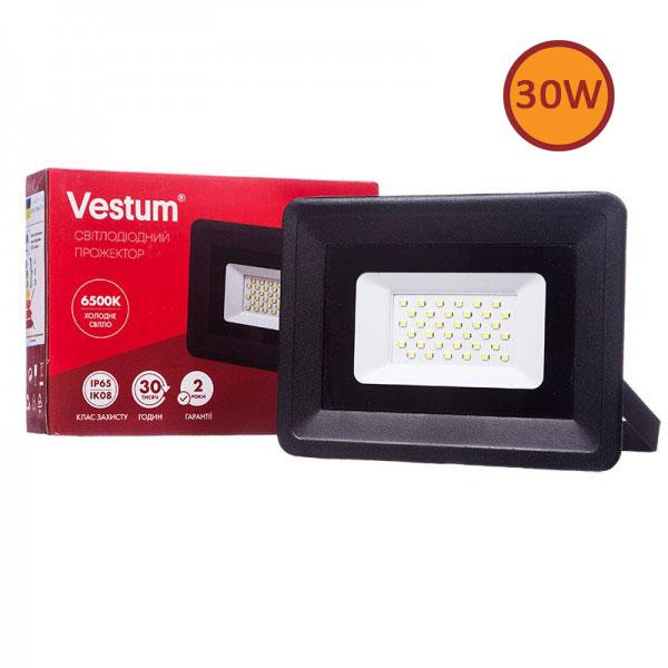 Прожектор LED Vestum світлодіодний 30 W 2600 Лм 6500 K 185-265 V IP65