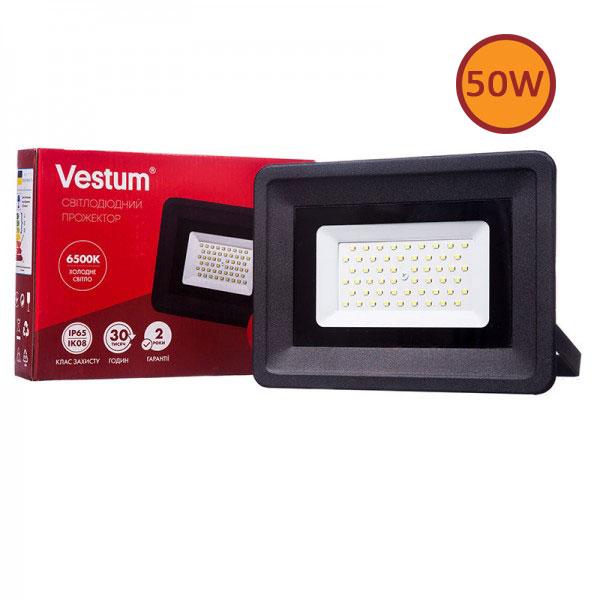 Прожектор LED Vestum світлодіодний 50 W 4300 Лм 6500 K 185-265 V IP65