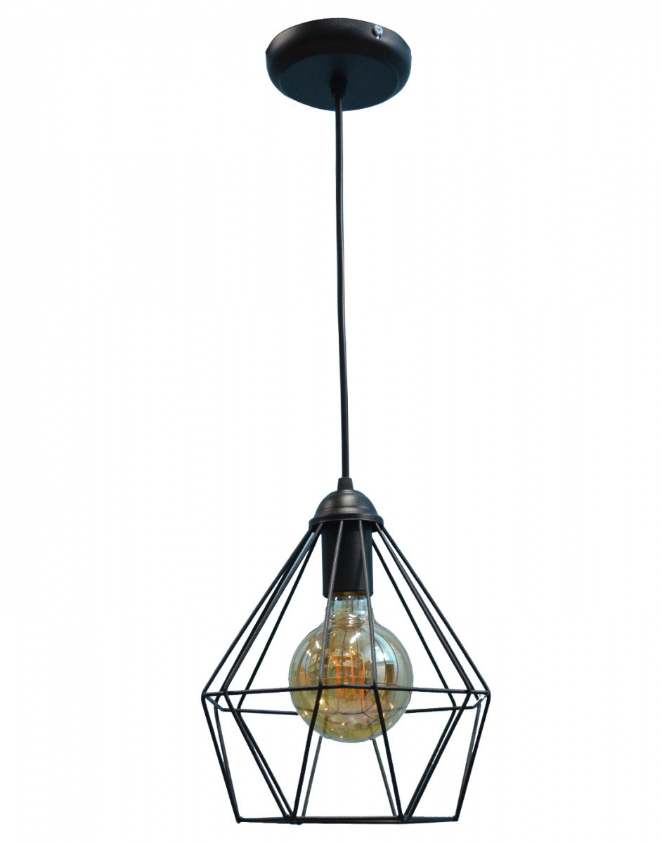 Підвісний світильник стельовий NL 0537 MSK Electric Е-27 Лофт чорний