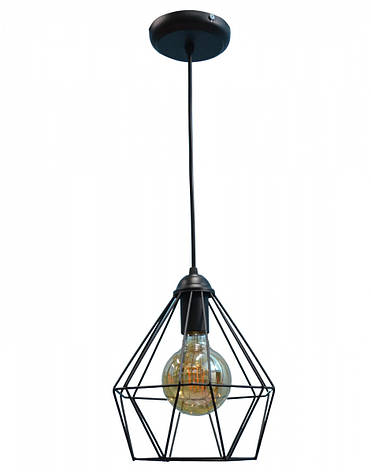 Підвісний світильник стельовий NL 0537 MSK Electric Е-27 Лофт чорний, фото 1