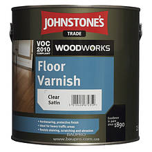 Лак johnstone's Floor Varnish (Clear Satin) поліуретановий (півматовий), 2,5 л