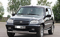 Кенгурник (подвійний вус) Chevrolet Niva 2002-2008 (захист переднього бампера)