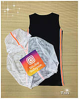 Стильный костюм "Instagram" для девочки платье с кроп-топом код 0073/2