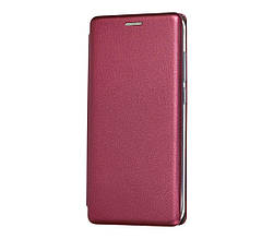 Чохол Книжка для Xiaomi Redmi Note 8 Pro Premium Leather Case Marsala (тех. пак)