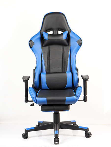 Крісло геймерське Drive grey BL7503 wiht footrest Omega Goodwin сині вставки