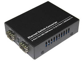 Медіаконвертер 10/100/1000mb 2SFP+2RJ45 TK-link