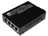 Медиаконвертер свитч коммутатор 4 портовый 1SC.WDM 1Gb+4RJ45 100/1000mb 1310 TK-link
