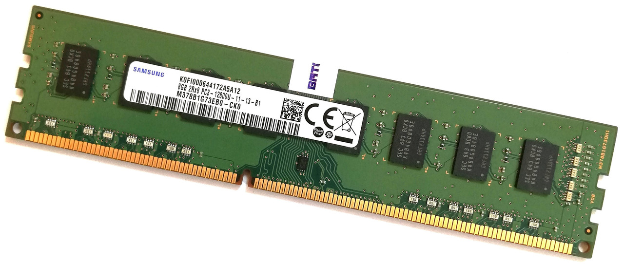 Оперативна пам'ять для комп'ютера Samsung DDR3 8Gb 1600MHz PC3-12800U 2R8 CL11 (M378B1G73EB0-CK0) Б/В