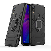 Чохол Ring case для Xiaomi Redmi 7 броньований бампер з кільцем чорний