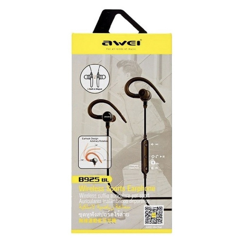 Навушники вакуумні з мікрофоном MDR B925BL + BT AWEI