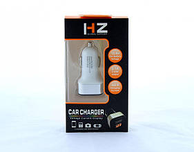 Адаптер CAR (АВТОМОБІЛЬНИЙ) 2 USB HC1/9001 з відображенням напруги