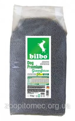 Корм Bosch Bilbo (Бош Більбо) Premiun Greenforce Aktiv+Junior для дорослих собак та цуценят, 15 кг